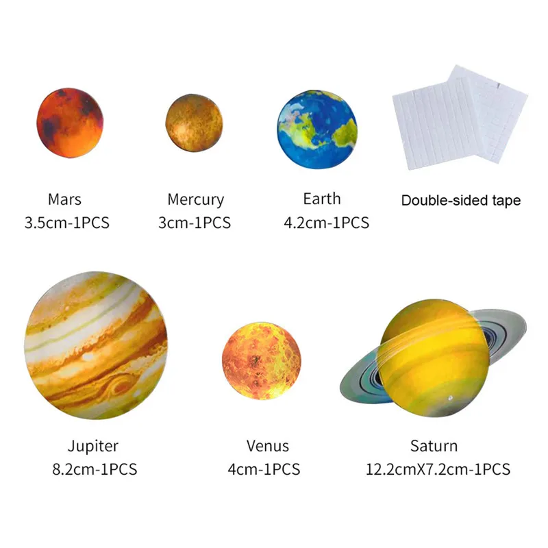 Светящиеся планеты ПВХ наклейки на стену Светящиеся в темноте планеты Спальня наклейка на стену 3D звезды светящиеся Гостиная Наклейка украшение дома A1