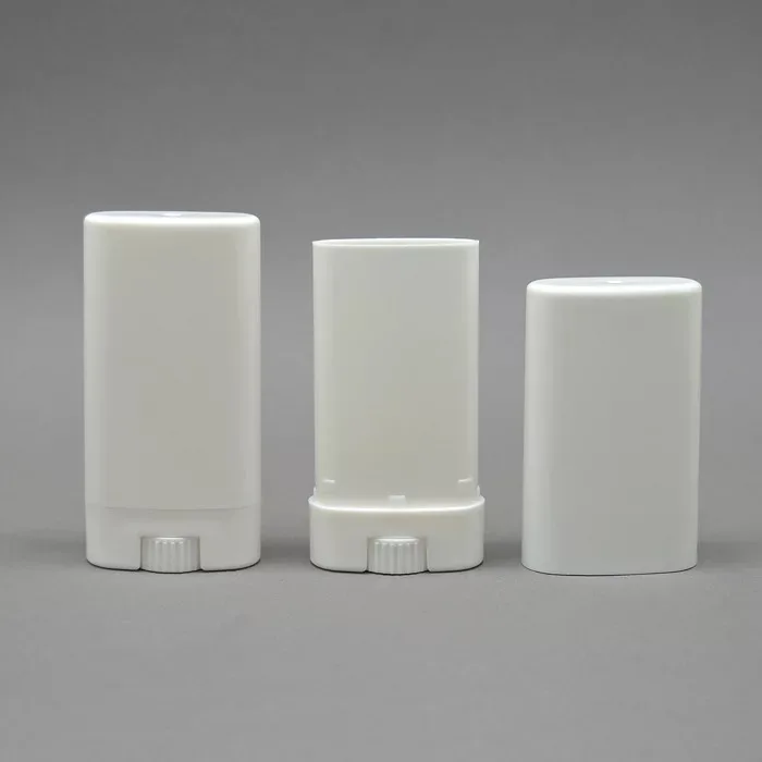 

2pcs 15ml-20ml Lip Balm Containers Plastic Bottles Empty DIY Oval Lip Balm Tubes Deodorant Clear And White Lipstick Lip Tube