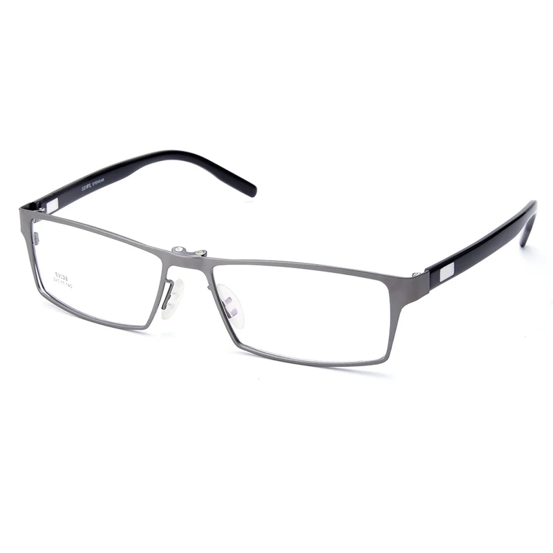 Gmei оптические поляризационные клипсы оправы для очков сплав полная оправа прямоугольные мужские очки оправа S9028 - Цвет оправы: C2