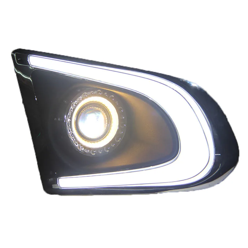  Osmrk LED DRL daytime running light +angel eye +projector lens +fog lamp +yellow turn signal for Ch - 32765100143