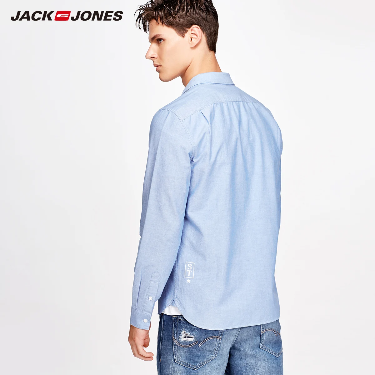 جاك جونز 2019 الربيع الخريف الرجال قمصان عارضة قميص قطني بكم طويل قميص | 217305518 جاك جونز 2019 الربيع الخريف الرجال قمصان عارضة قميص قطني بكم طويل قميص | 217305518