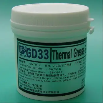 

High Conductivity GD33 Thermal Grease Cooling Silicone Cream White Net Weight 150g Canned