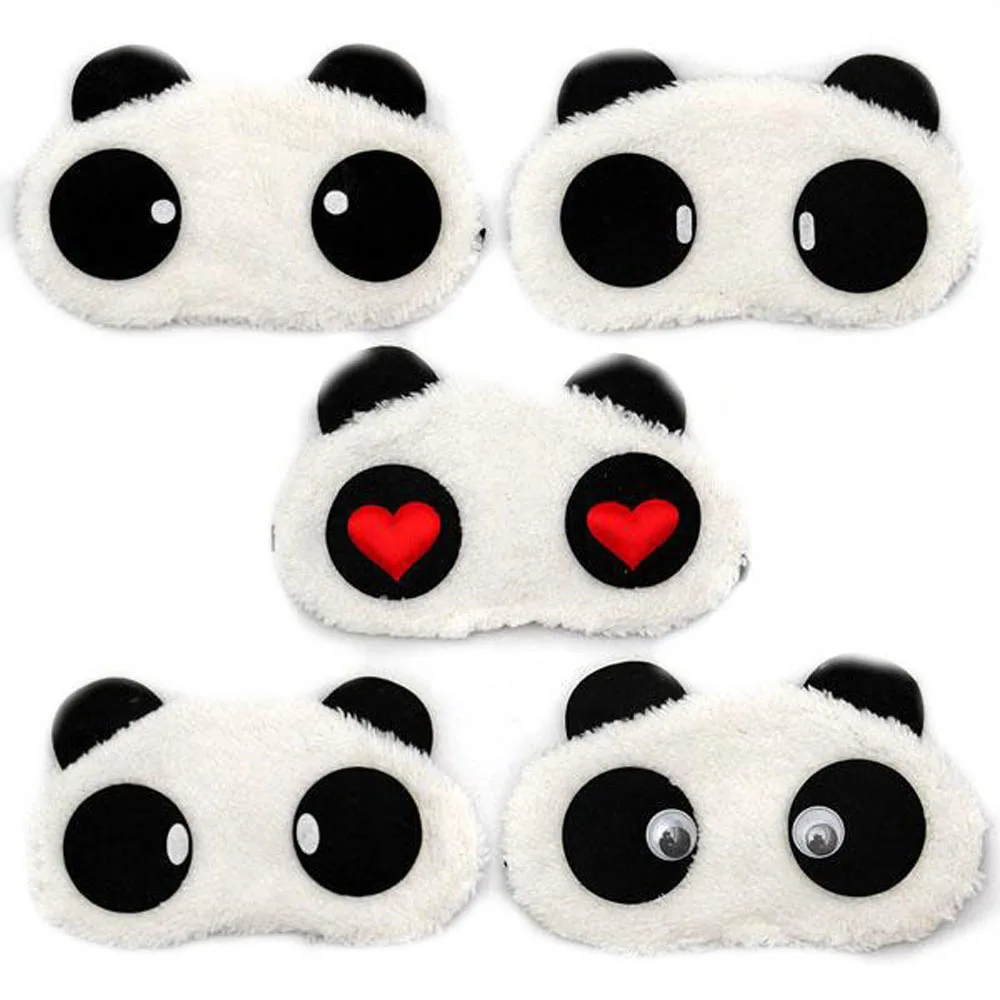 

KSOL 10 X Lovely Cute Panda Face Travel Sleep Sleeping Eye Mask Eyemask Blindfold New