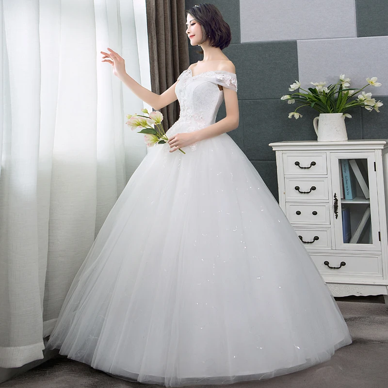 Top Ivory new arrive Boat neck Lace ball gown Appliques Flowers Short Sleeve formal bride dresses wedding dress 6 Top Ivory new arrive Boat neck Lace ball gown Appliques Flowers Short Sleeve formal bride dresses wedding dress 6