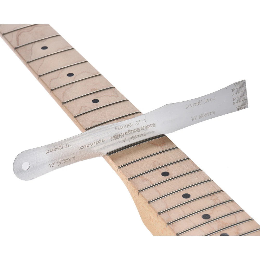 ammoon Stainless Steel Fretboard Fingerboard Radius Gauge Measuring