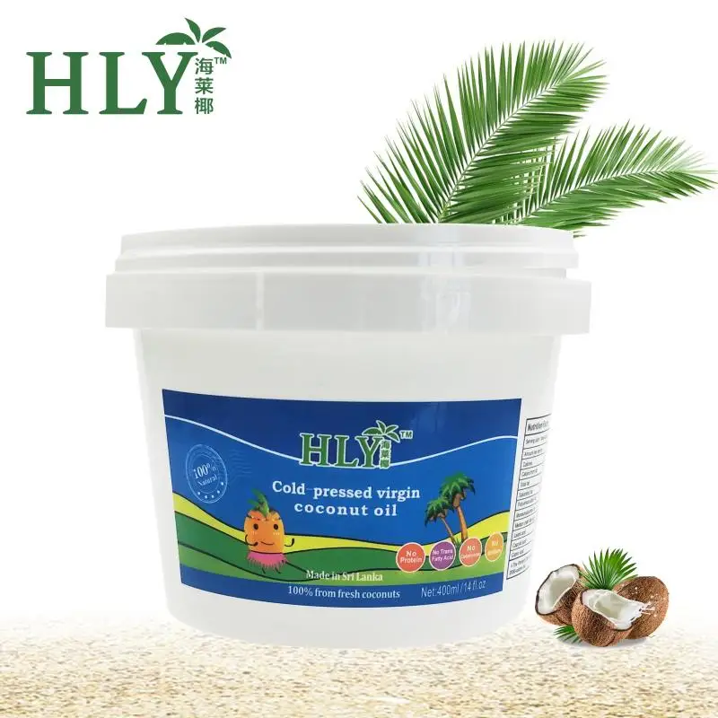 

400ml 14oz Free shipping 100% pure coconut oil cold-pressed healthy cooking oil no transfat no sodium