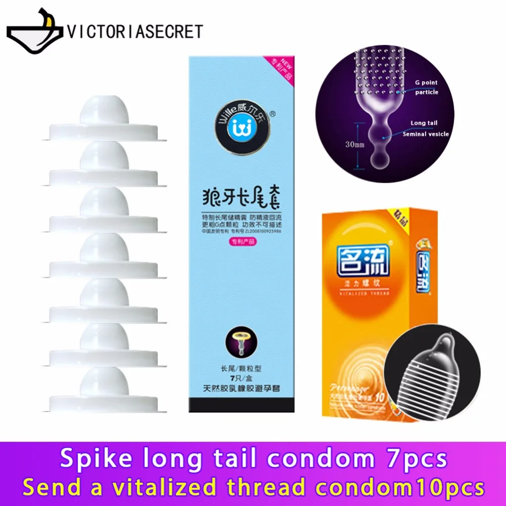 7 PCS Penile Ring Condoms Penis Sleeve Long Lasting Cock Ring Lubricated Condoms Men Contraception Sex Products Sex Toys Dick