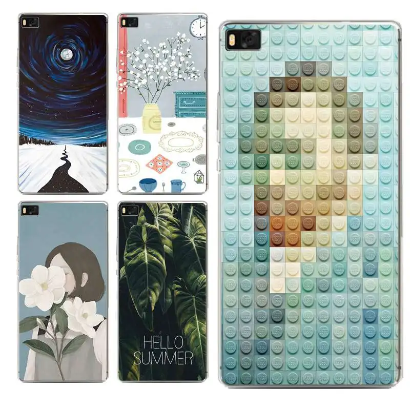 Fashion Girl colourful Soft Clear TPU Phone Case Silicone Cove For huawei P10plus P8 P9lite honor 3c 4c 6a 7 8 9 Free Shipping | Мобильные