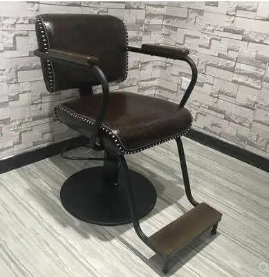 Hair salon special barber chair hair chair simple hairdressing shop chair can lift hair chair high grade hairdressing chair - Цвет: 09