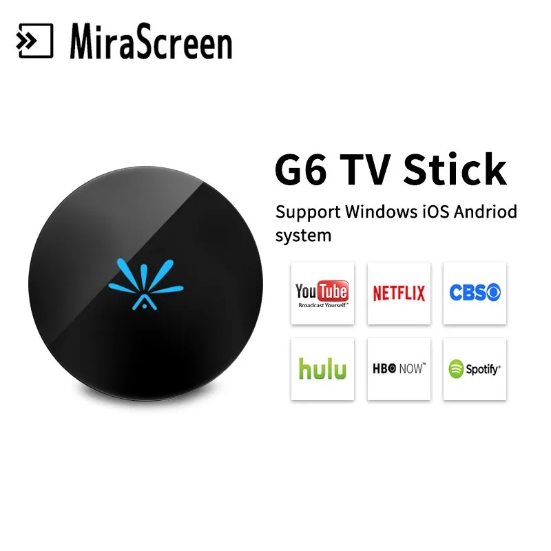 Mirascreen G6 tv Stick 2,4G Видео WiFi Дисплей ТВ ключ приемник HD Цифровой HDMI медиа видео стример anycast miracast netflix