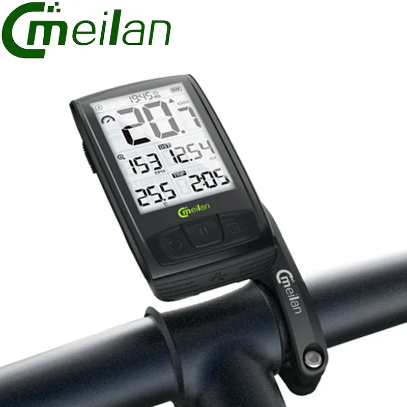 Online Meilan M4 BT4.0 Senza Fili Del Calcolatore Della Bici Del Cronometro Tachimetro Sport All aria Aperta Velocità Sensore di Cadenza Contachilometri USB Ricaricabile
