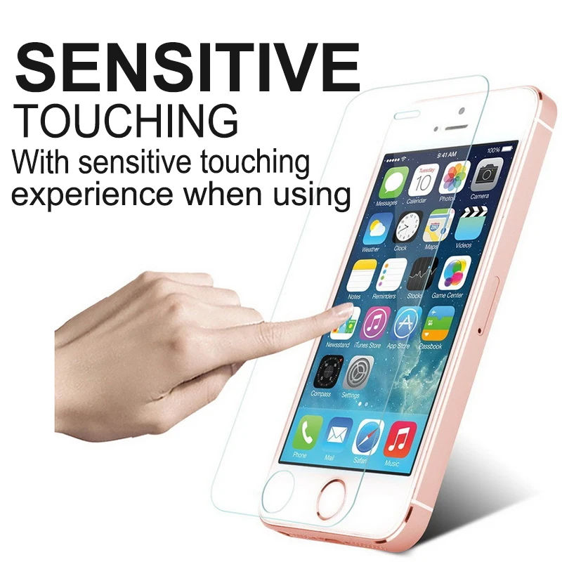 2 шт. взрывозащищенное Закаленное стекло для iPhone 5s Защита экрана Apple 5 5c SE 2.5D HD