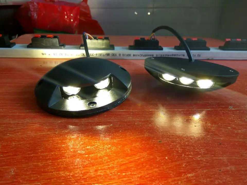 Goedkoop 6 stks 2 w 3 w 4 w LED ondergrondse licht Doorschijnende side t begraven licht AC85 265v outdoor verzonken vloer stap tuin landschap licht