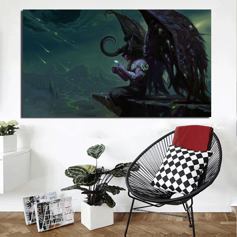

Legion World Of Warcrafts Wallpaper Canvas Painting Prints Living Room Home Decoration Modern Wall Art Oil Painting Posters Art