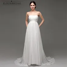 Simple Cheap Wedding Dresses 2018 Bruidsjurken Strapless A Line Vestido De Novia Playa Handmade Bridal Gowns Online Shop China