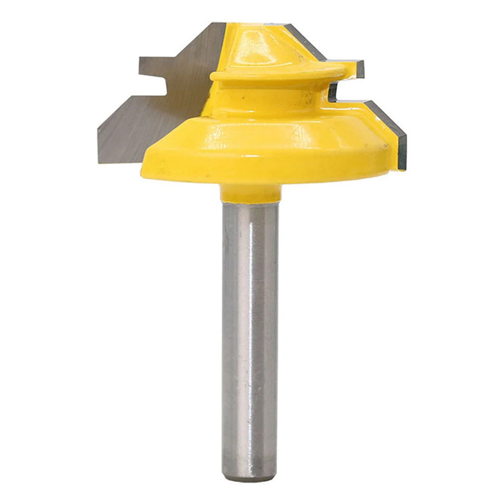 

Miter 45 Degree Lock Router Bit Tenon 1/4 Cutter Wood Woodworking Tool