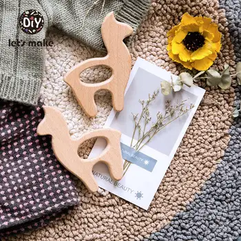 

Let's Make 1pc Baby Teethers Alpaca Bpa Free Beech Wooden Toys For Baby Food Grade Nursing Accessories And Gifts Wood Teether