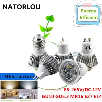 

Super bright 9W 12W 15W GU10/MR16/GU5.3/E27/E14 LED light 85-265V dimmable DC 12V warm white/cool white/natural white LED lights