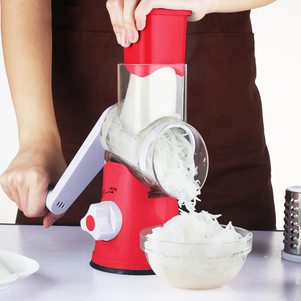 Multi function Chopper Manual Rotating Grater Vegetable Fruit Cutter Kitchen Tool HG99in