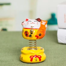 Автомобильный орнамент Счастливый мультфильм весна милый игрушечный Кот керамическая декорация авто Интерьер приборная панель кукла автомобиль-Стайлинг Аксессуары подарки