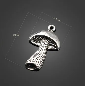 

200pcs New Antique Sliver Mushroom Tree Jewelry Charms Pendants-DIY Necklace Bracelet Metal Fashion Accessories 18.1 mm X 29 mm