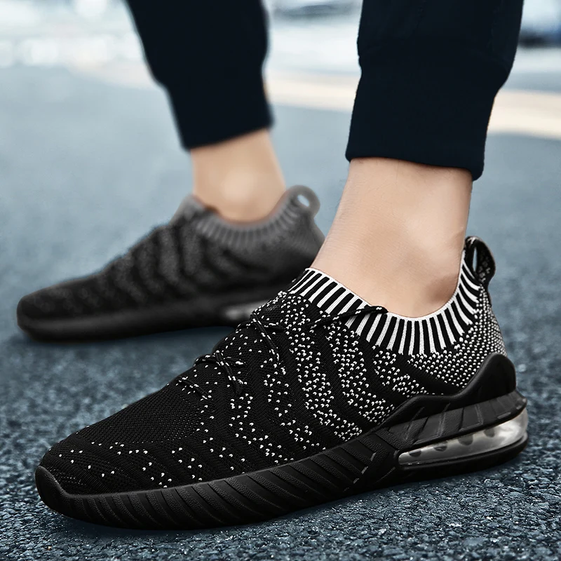 Bonjean Fashion Trendy Men Shoes Light Breathable Air Walking Cushion Men Sneakers Increase Damping Non-slip Men Casual Shoes