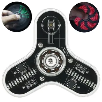 

DIY Fingertip Gyro Electronic Kit LED Fidget Spinner STEM Educational Toy Require Welding Kids Gift
