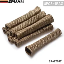 Titanium Vulcan Lava Protector Sleeve Spark Plug Wire Boots 8cyl For VW PASSAT For AUDI A4 B6 2001-2007 EP-GT08TI