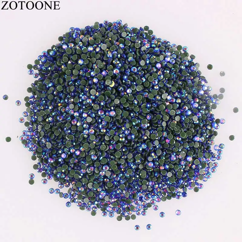 

ZOTOONE Resin Rhinestone Non Hotfix Top Glue On Flat Back Rhinestones For Clothes DIY Applique Stones And Crystals Decorations E