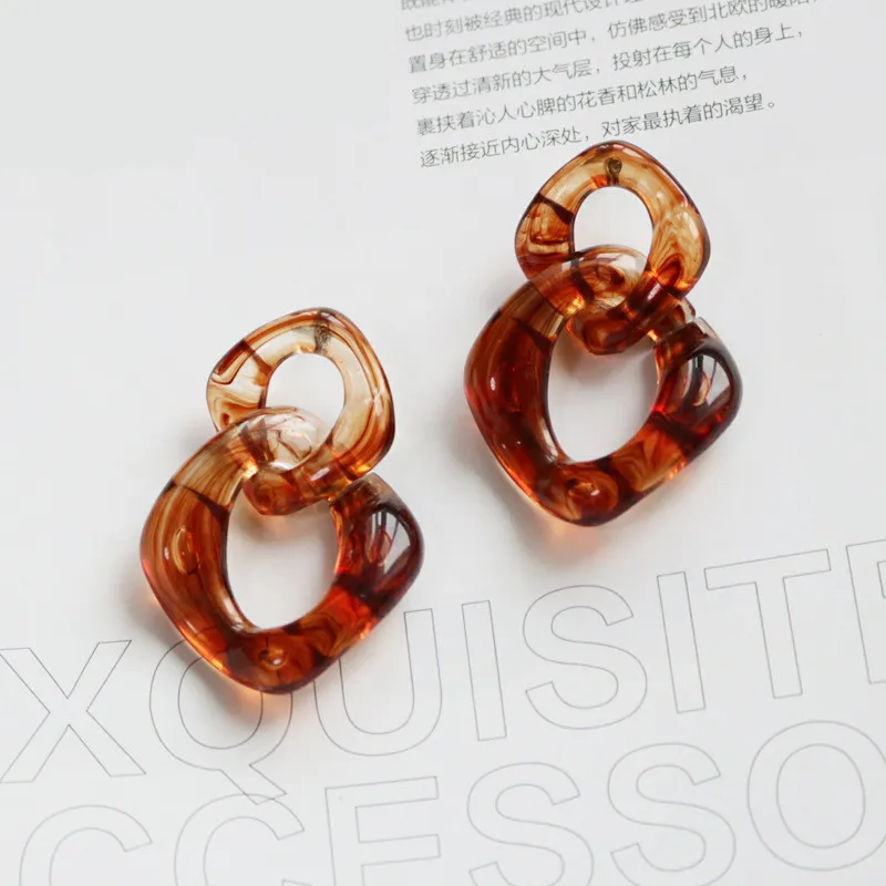 Unique Woman's Transparent Acrylic Earrings Exaggerated Fashion Earrings Drops Long Earrings Wedding Party Gift ET81 (4)