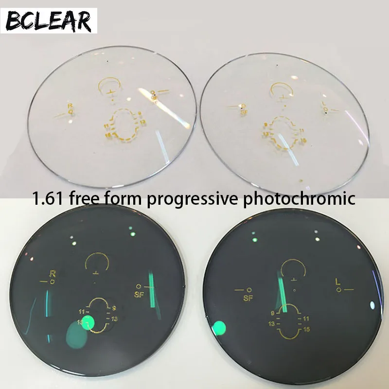 Хамелеон BCLEAR 1 61 серая коричневая Freeform многофокальная прогрессивная фотохромная линза индивидуальная для