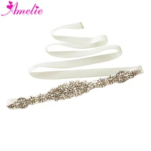 Amazon Лидер продаж свадебный пояс, лента нежный свадебный аксессуар из горного хрусталя вечерние платье для выпускного вечера аксессуары Ремни