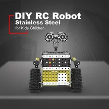 DIY нержавеющая сталь пульт дистанционного управления робот игрушки раздвижной блок здание Собранный робот подставка для игрушки все еще для детей Детская игрушка подарок