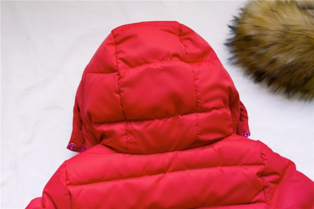 Коллекция года, модные детские пуховики, верхняя одежда зимние пуховые пальто с мехом для мальчиков толстые теплые детские куртки с утиным пером for-30degree