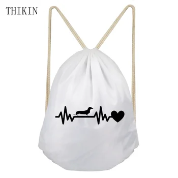 

THIKIN Cartoon Animal Sausage Dog Print Swimming Bags for Children Causal Music Note Pattern Sports Bag The Best Kids Gifts