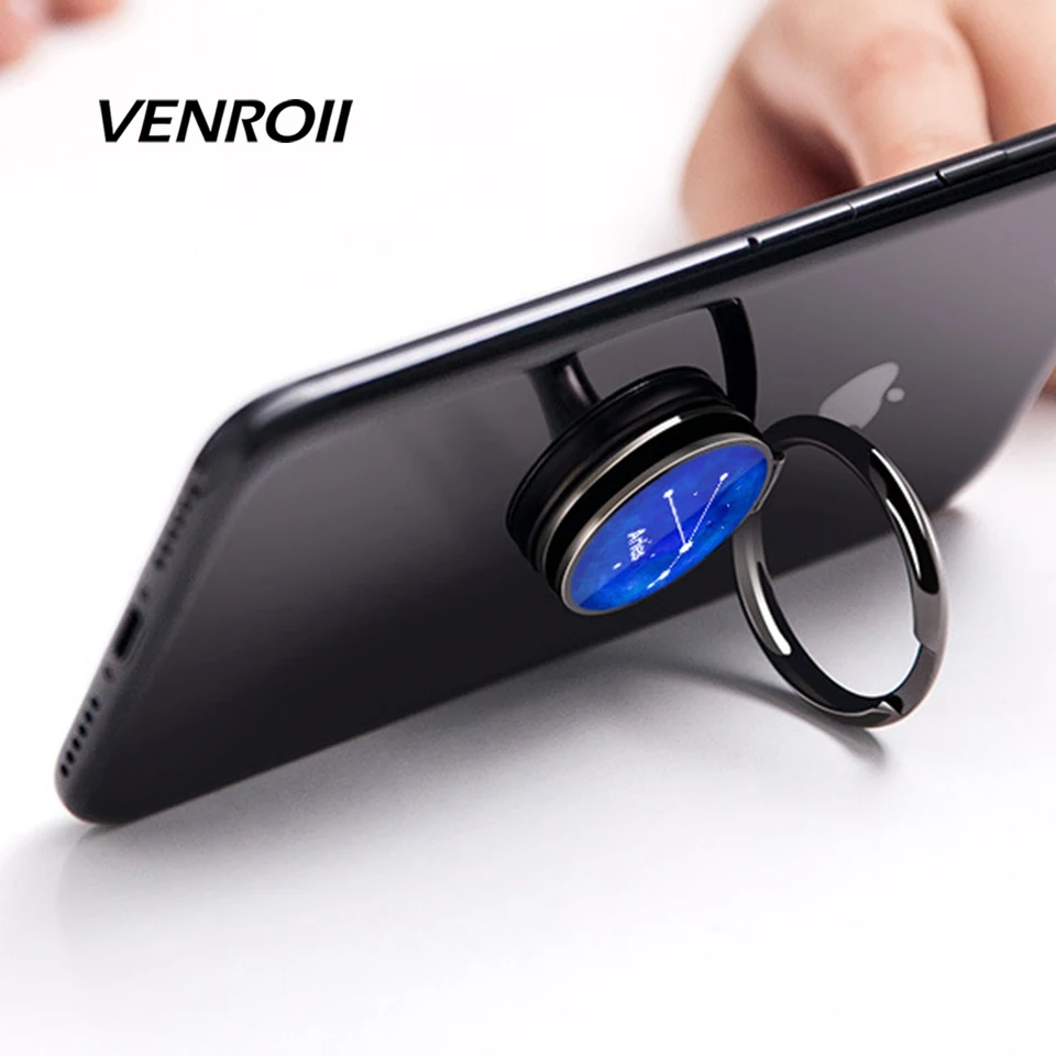 Venroii металлический держатель кольца для iPhone XR X 8 7 Plus Магнитный Автомобильный