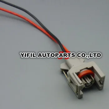 

10pcs/lot 2 Pin/Way Auto Fuel Injector Spray Nozzle/Oil Atomizer Plug Electrical Socket Connectors With Wire Pigtail For Delphi