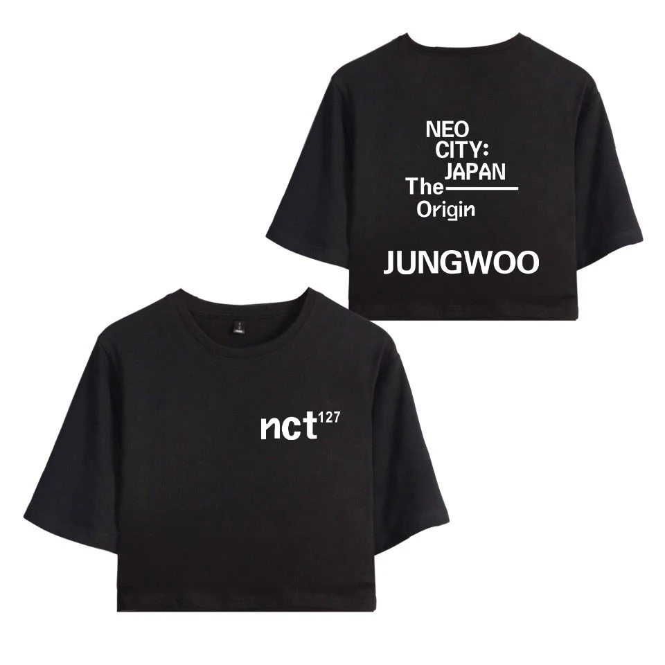 

NCT 127 Navel short sleeve T-shirt Cool Printed Summer 2019 New Fashion College style comfortable Women Summer Harajuku T-shirts