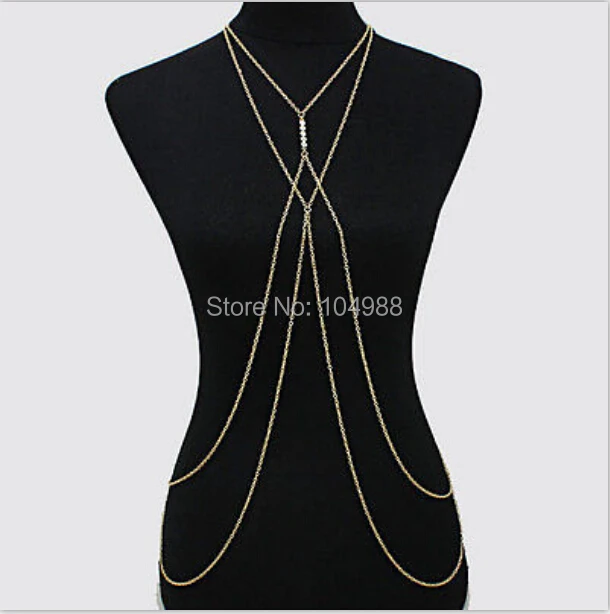 

WHOLESALE 5PCS/LOT Style B338 Gold colour Chains Small Imitation Pearls Chains 2 Colors