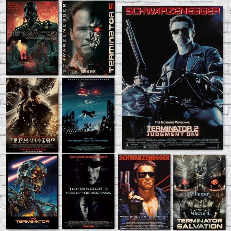 Винтажные кинопостеры The Terminator настенные наклейки украшение для дома