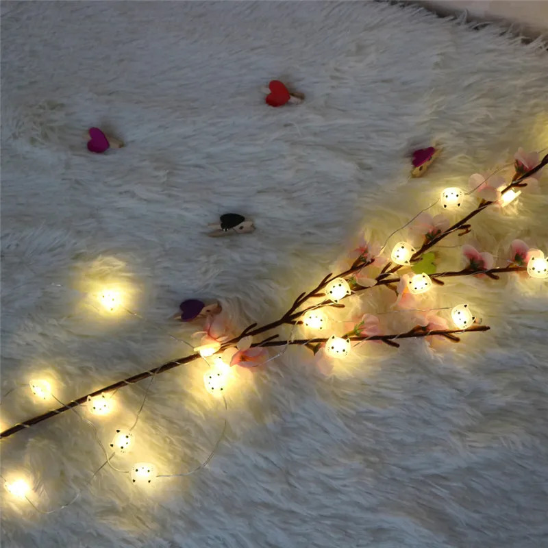 Jiaderui украшения для дома 2 м 20LED Кот медный провод гирлянды светодиодные огни