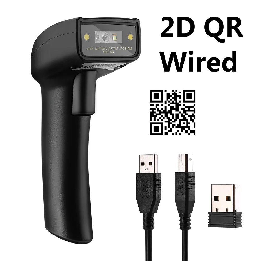 Портативный проводной сканер штрих кода 1D 2D USB PDF417|Сканеры| |