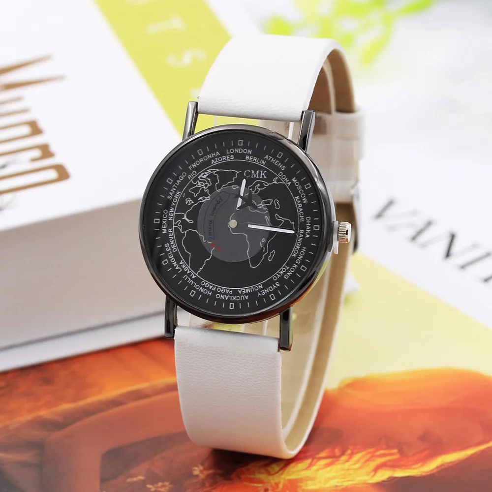 Fashion Global Travel By Plane Map Men Women Watches Casual Denim Quartz Watch Casual Sports Watches for Men relogio feminino