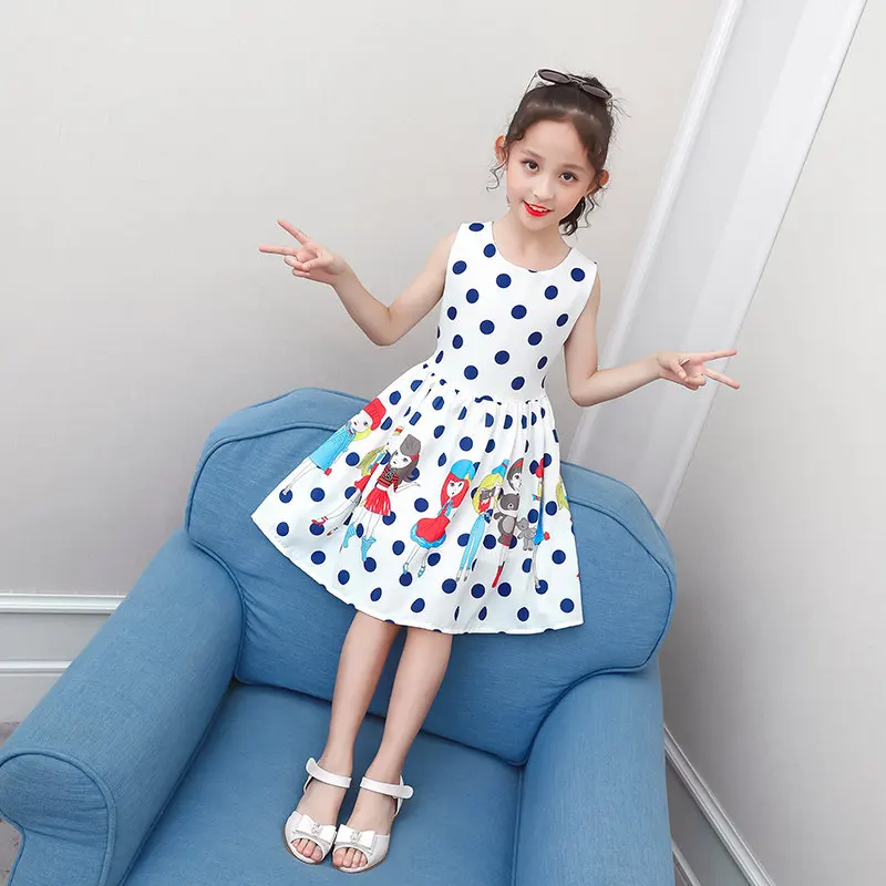 

Polka Dot Dresses for Girls Princes Dress Ceremony Kids Cartoon Party Dresses Age 10 13 to 4 Years Children Korean Clothes Shop