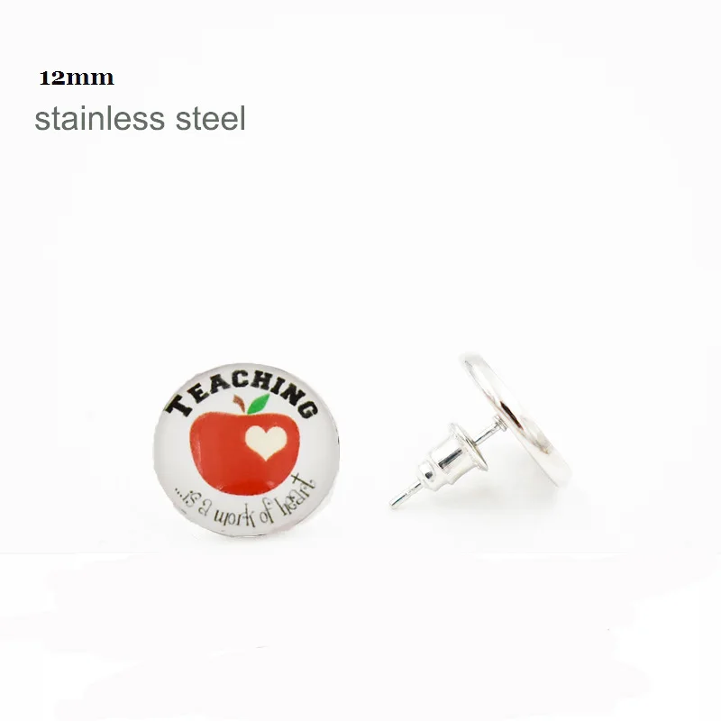 

10 Pairs New Stainless Steel Earring Stud High Quality Teacher's Day Earrings for Gift
