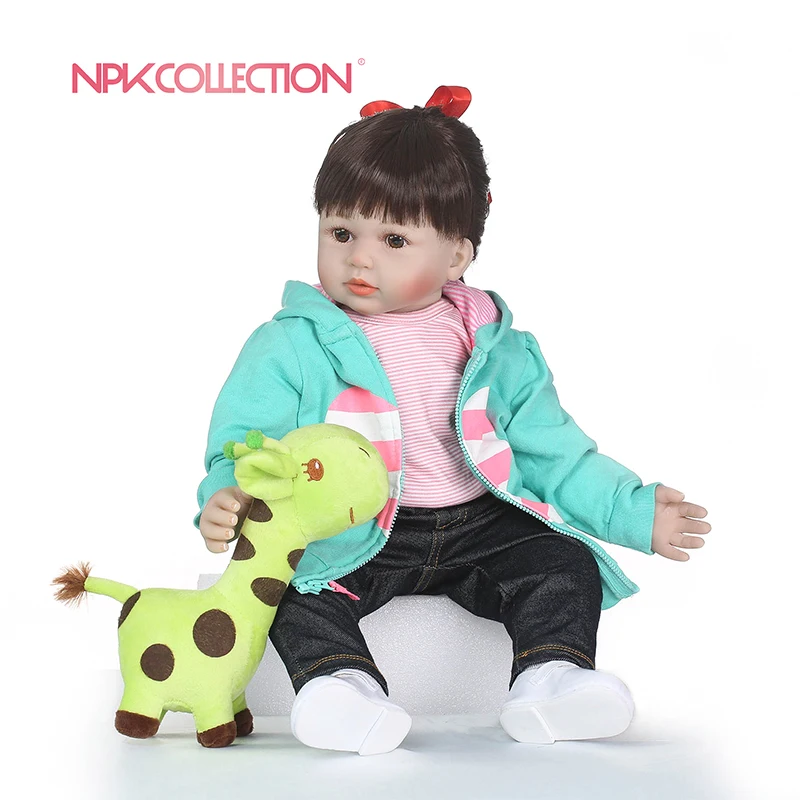 

NPKCOLLECTION 58cm Silicone Reborn Boneca Realista Fashion Dolls For Princess Children Birthday Gift Toys Bebes Reborn Dolls