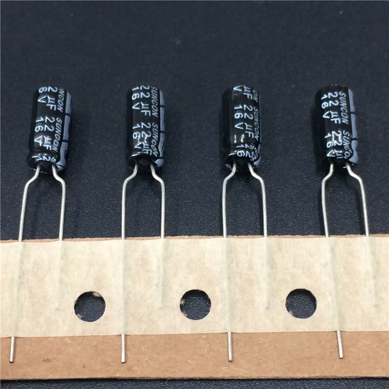 

10pcs 22uF 16V SUNCON(SANYO) HC series 5x11mm 16V22uF Aluminum Electrolytic Capacitor