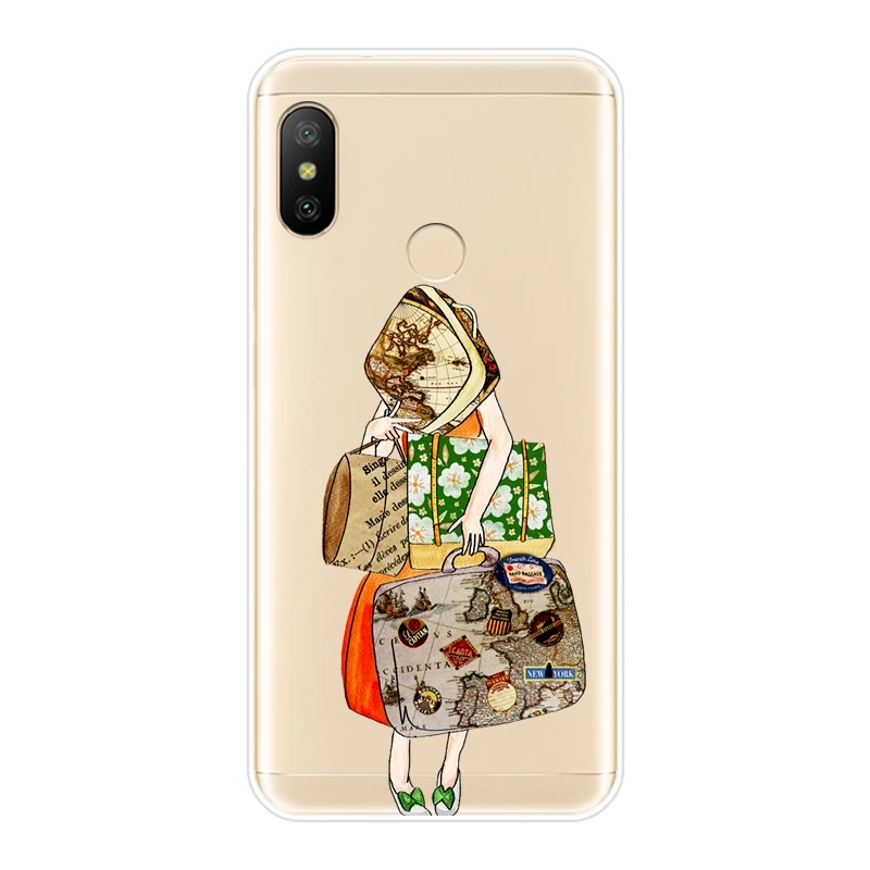 Силиконовый чехол для телефона Xiaomi Mi A1 A2 Lite 8 SE мягкий накладка с изображением