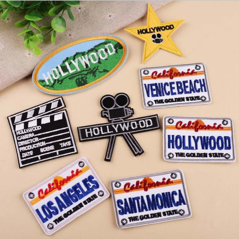 Iron on Hollywood California Patch Los Angeles Star