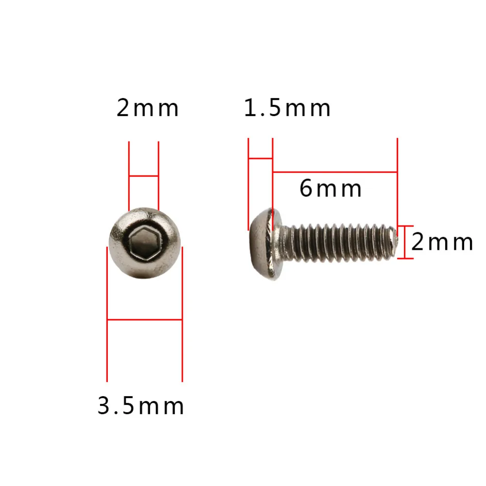50 шт./лот ISO7380 M2X4mm/5 мм/6 мм M3x6mm/8 мм/10 мм/12 мм/14 Шестигранная головка/Винт С Титановым